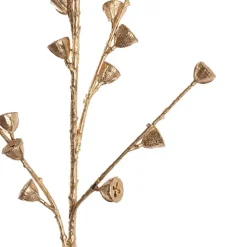 Artificial Eucalyptus Seed Pod Twig Spray Gold (86cmH)
