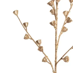 Artificial Eucalyptus Seed Pod Twig Spray Gold (86cmH)