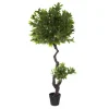 Artificial Laurel Leaf Topiary Tree Potted Green (160cmH)