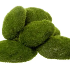 Artificial Moss Rocks Pack 12 Green Assorted Sizes