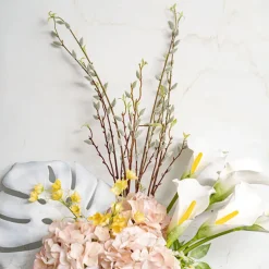 Artificial Pussy Willow Long Stem Spray Brown (103cmH)