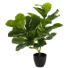 Artificial Real Touch Potted Fiddle Tree Green (65cmH)