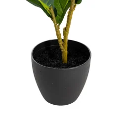 Artificial Real Touch Potted Fiddle Tree Green (65cmH)