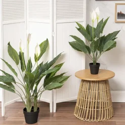 Artificial Spathiphyllum Potted Plant Real Touch (76cmH)