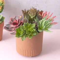 Artificial Succulent Florette 2 Head Spray Green (18cmH)