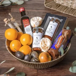 Artificial Wicker Basket Hamper Square Brown (32X32x9cmH)