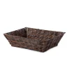 Artificial Wicker Tray Rectangle M Dark Brown (37x28x10cmH)