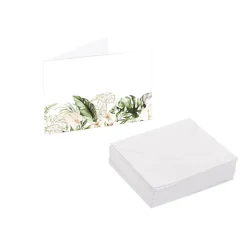 Artisan Gift Card & Envelope Leaves Pk25 (10x6.5cmH)