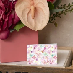 Artisan Gift Card & Envelope Flower Colour Pk25(10x6.5cmH)