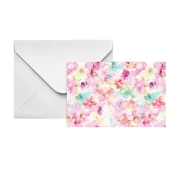 Artisan Gift Card & Envelope Flower Colour Pk25(10x6.5cmH)