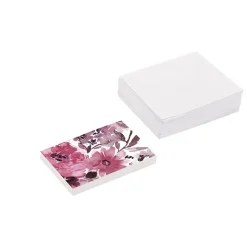 Artisan Gift Card & Envelope Pink Flowers Pk25 (10x6.5cmH)