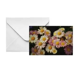 Artisan Gift Card & Envelope Daisy Field Pk25 (10x6.5cmH)
