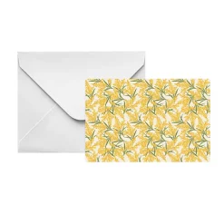 Artisan Gift Card & Envelope Wattle Pk25 (10x6.5cmH)