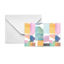 Artisan Gift Card & Envelope Geo Colour Pk25 (10x6.5cmH)