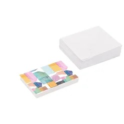 Artisan Gift Card & Envelope Geo Colour Pk25 (10x6.5cmH)