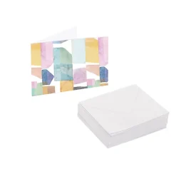 Artisan Gift Card & Envelope Geo Colour Pk25 (10x6.5cmH)