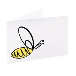 Artisan Gift Card & Envelope Abstract Bee Pk25 (10x6.5cmH)