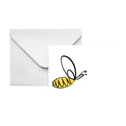 Artisan Gift Card & Envelope Abstract Bee Pk25 (10x6.5cmH)