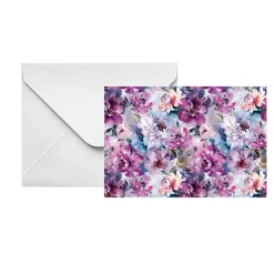 Artisan Gift Card & Envelope Flower Print Pk25 (10x6.5cmH)