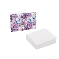 Artisan Gift Card & Envelope Flower Print Pk25 (10x6.5cmH)