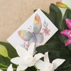 Artisan Gift Card & Envelope Butterfly Pk25 (10x6.5cmH)