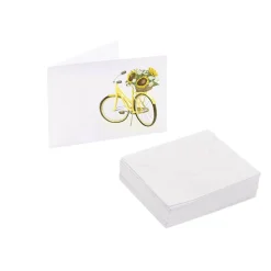 Artisan Gift Card & Envelope Yellow Bike Pk25 (10x6.5cmH)