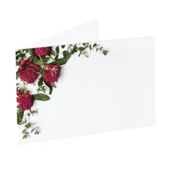 Artisan Gift Card Envelope Waratah Corner Pk25 (10x6.5cmH)