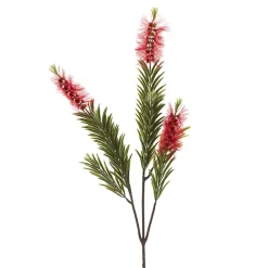 Australian Bottle Brush Real Touch x3 Head Spray Red (72cmH)