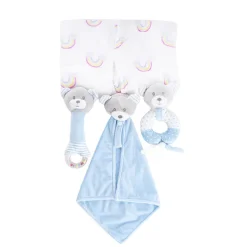 Baby Gift Pack Bear Accessories And Blanket Baby Blue