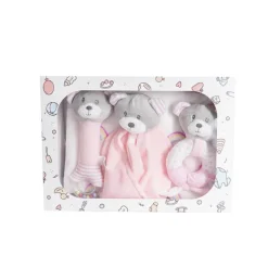 Baby Gift Pack Bear Accessories And Blanket Baby Pink