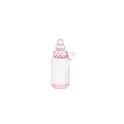 Baby Shower Acrylic Charms Bottle Pack 12 Pink (36x15mm)