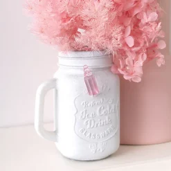 Baby Shower Acrylic Charms Bottle Pack 12 Pink (36x15mm)