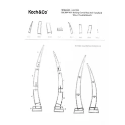 Backdrop Curved Metal Arch Frame Set 2 White (175cmH&200cmH)