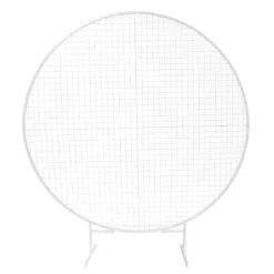 Backdrop Large Circular Frame with Mesh White(200cmDx220cmH)
