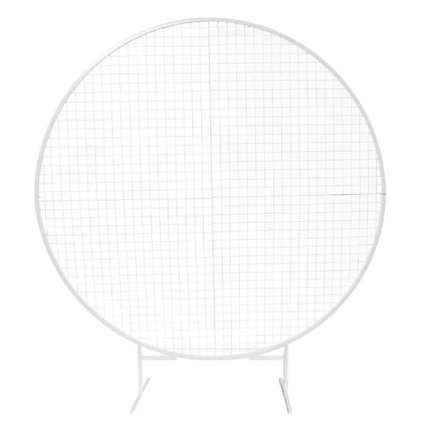 Backdrop Large Circular Frame with Mesh White(200cmDx220cmH)
