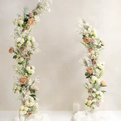 Backdrop Single Metal Arch Frame Set 2 White (150cmH&180cmH)