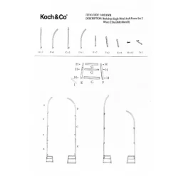Backdrop Single Metal Arch Frame Set 2 White (150cmH&180cmH)