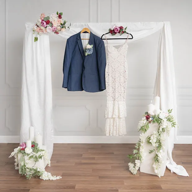 Backdrop Standing Frame Only White (2mx2mH)