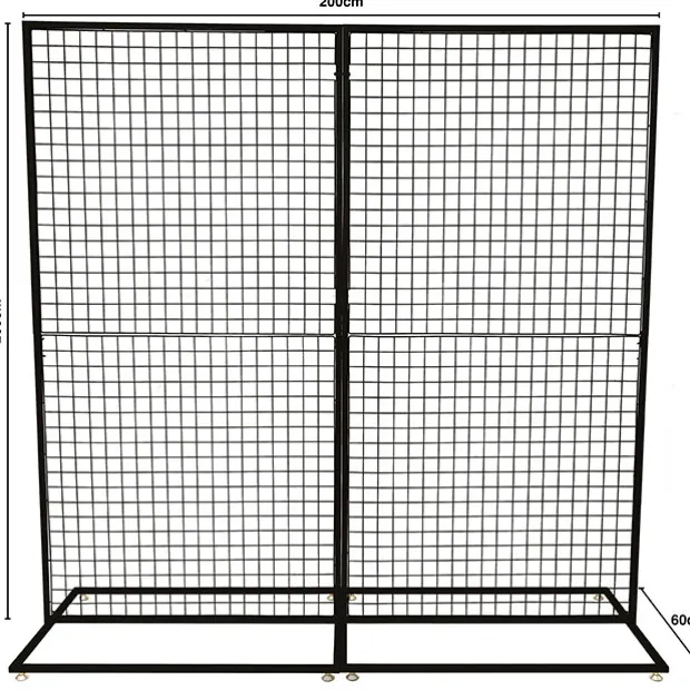 Backdrop Standing Frame with Mesh Black (2mx2mH)