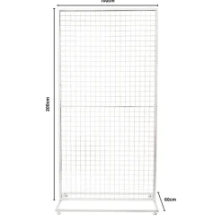 Backdrop Standing Frame with Mesh White (1mx2mH)