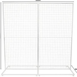 Backdrop Standing Frame with Mesh White (2mx2mH)