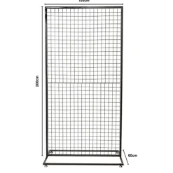 Backdrop Standing Frame with Mesh Black (1mx2mH)