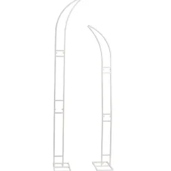 Backdrop Tall Metal Arch Frame Set 2 White (210cmH&250cmH)
