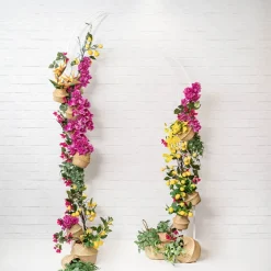 Backdrop Tall Metal Arch Frame Set 2 White (210cmH&250cmH)