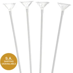 Balloon Cup and Stick Clear Pack 50 (40cm)