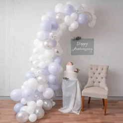 Balloon Garland Kit 120pcs Set Silver