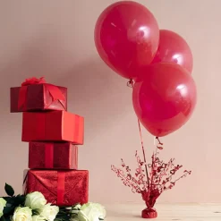 Balloon Weight Bursting Hearts Red (30cmH)