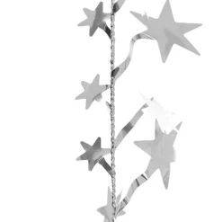 Balloon Weight Bursting Star Happy Bday Silver (35cmH)