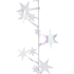 Balloon Weight Bursting Star Happy Bday Iridescent (35cmH)