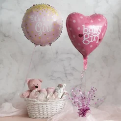 Balloon Weight Bursting Star Metallic Pink (30cmH)